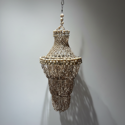 Vintage Shell Chandelier Hanging Light Fixture Bohemian Coastal Decor Filipino B