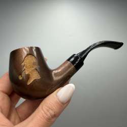 Handmade Wooden Smoking Pipe Pear Wood Ebonite Stem Unique Design New