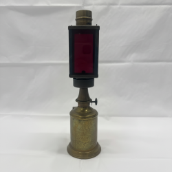 Vintage Antique French Brass Kerosene Oil Lamp 