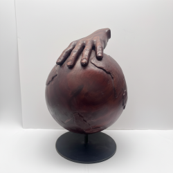 Handmade Eucalyptus Woodn Globe Sculpter 