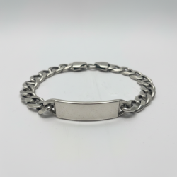 Men's Durable Bracelet - Sterling Silver 925 Mariner Anchor Chain Engravable 43g