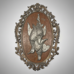 Vintage Metal Relief Wall Decor Hunting Game Birds Ornate Frame Rustic Lodge Art