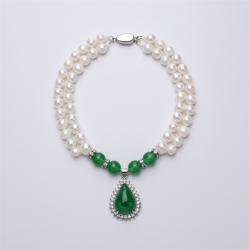 Elegant Freshwater Pearl Green Agate Teardrop Pendant Necklace Bracelet Earring