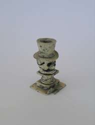 Vintage Skull Ceramic Candle Holder Gothic Halloween Decor Small Unique Gift