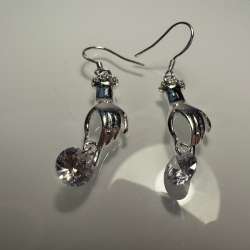 925 Sterling Silver Hand Earrings Gothic CZ Drop Earrings Witchy Jewelry Gift