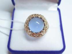 Silver ring 925, gold-plated, jewelry insert, 5.8 g, 17 years.