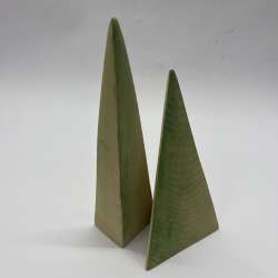 Minimalist Hand-Stained Pine Wood Christmas Tree Duo