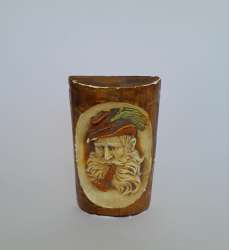 Vintage Ceramic Old Man Pipe Wall Decor Rustic European Art Figurine Souvenir