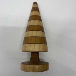 Modern Tiered Dual-Tone Wooden Christmas Tree Tabletop Decor