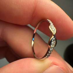 925 Sterling Silver Infinity Ring Rose Gold Twist Promise Love Band Women Gift