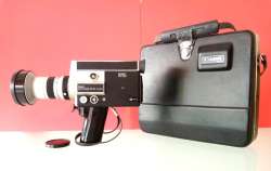 Vintage Design// Canon Auto Zoom 518 SV. Super 8 Movie Camera & Case/ goodition.