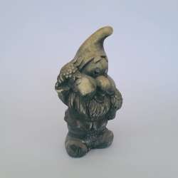 Vintage Garden Gnome Handmade Figurine Rustic Dwarf Statue Collectibles Decor