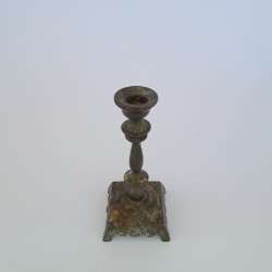 Antique Metal Candlestick Holder Rustic Old Small Rare Decor Unique Collectibles