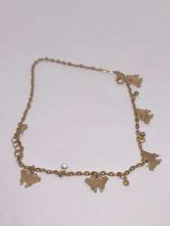 Gold Tone Butterfly Charm Necklace – Elegant Vintage Style Women Jewelry