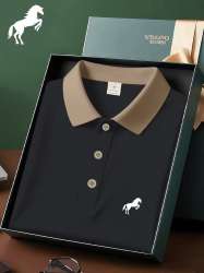 Men’s Casual Polo Shirt – Elegant British Style Summer T-Shirt