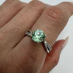 Vintage Ring Sterling Silver 925 Stone Cute Jewelry Women's Beautiful Size 6.5US