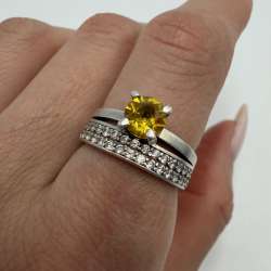 Vintage Ring Sterling Silver 925 Stone Jewelry Women's Beautiful Cute Size 7US