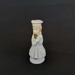 Vintage Graduation Girl Figurine Ceramic Handmade Painted Collectibles Art Decor