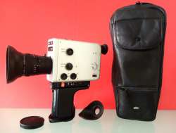 Vintage Desig // Braun Nizo 561. Super 8 Movie Camera & Original Case //