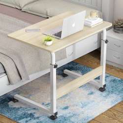 Adjustable Height Rolling Laptop Desk with Wheels