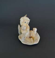 Vintage Little Girl Angel Figurine Cherub Fairy Stone Home Decor Collectibles