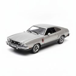 1976 Mustang II Stallion Diecast Model Car 1:18 Scale Silver Collectible Coupe D