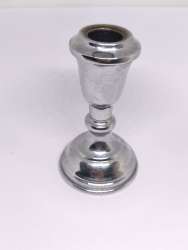 Vintage Silver Tone Metal Candlestick Holder – Classic Single Candle Stand Home