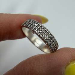 Vintage Ring Sterling Silver 925 Stone Jewelry Women's Beautiful Cute Size 6.5US
