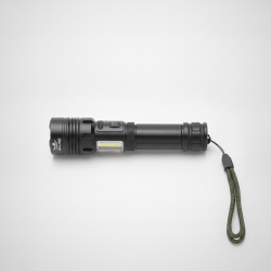 USB Rechargeable LED Flashlight High Lumen Tactical Torch COB Side Light Power Indicator Handheld Portable