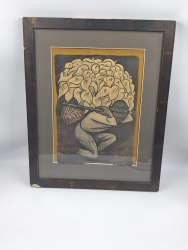 Framed Diego Rivera Flower Vendor Print – Mexican Art Wall Decor
