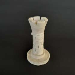 Handcrafted Stone Castle Tower Sculpture Architectural Figurine Rustic Art Gift