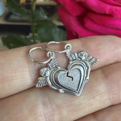 Vintage Pendant Heart Sterling Silver 925 Jewelry Stamped Beautiful Women's 2.31
