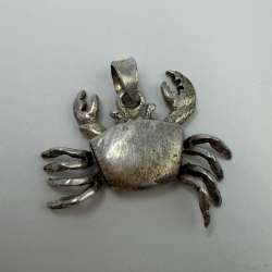 Vintage Pendant Crab Sterling Silver 925 Jewelry Stamped Beautiful Women's 3.25g