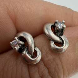 Vintage Stud Of Earrings Sterling Silver 925 Jewelry Women's Stamped Beautiful 1