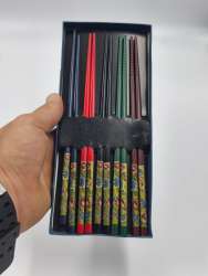 Authentic Chinese Floral Chopsticks Set with Original Storage Case & Manufacture