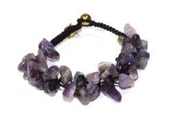 Raw Amethyst Stone Bracelet Fabulous Vintage Jewelry Women Trendy and Modern