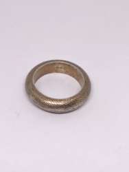 Vintage Sterling Silver 925 Wide Band Ring – Heavy Textured Unisex Ring