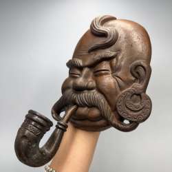 1970s Soviet Ukrainian Cossack with Pipe Wall Candle Holder Metal Plaque Kozak