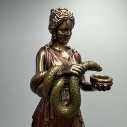 Hygieia Greek Goddess of Health Statue Bronze Finish Home Decor Gift Veronese