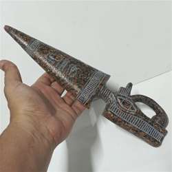 Handcrafted Egyptian Pharaoh Dagger Sculpture Granite Decor style Artifact