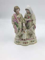 Vintage Holy Family Porcelain Statue – Jesus, Mary & Joseph Religious Figurine