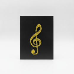 Handmade Treble Clef String Art Music Symbol Wall Decor Yellow & Black G Clef Sign Gift