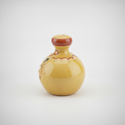 Unique Yellow Ceramic Miniature Vase Hand Painted Decorative Pot Rustic Home Decor Ornament Gift