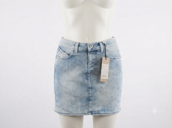 ICHI Denim Mini Skirt - Light Wash Blue - Size XS - New with Tags