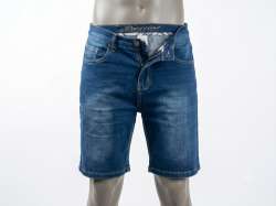 These are men's denim shorts from the brand 