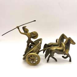 Heavy Vintage Antique Bronze Brass Decorative Figure Figurine Statue of Sparta