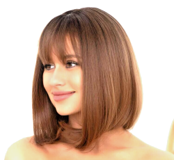 Natural long straight wig