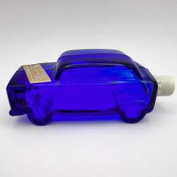 1960 Vintage USSR Bottle Flask Flacon Car for Perfume Cobalt Glass Rally