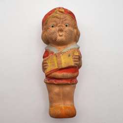1950 Vintage Toy Doll Girl Rubber Squeak Squeeze Marked Made in Japan