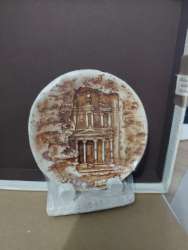 Souvenir Round Resin Small Petra Red Rose Wonder City Jordan Etched Decoration